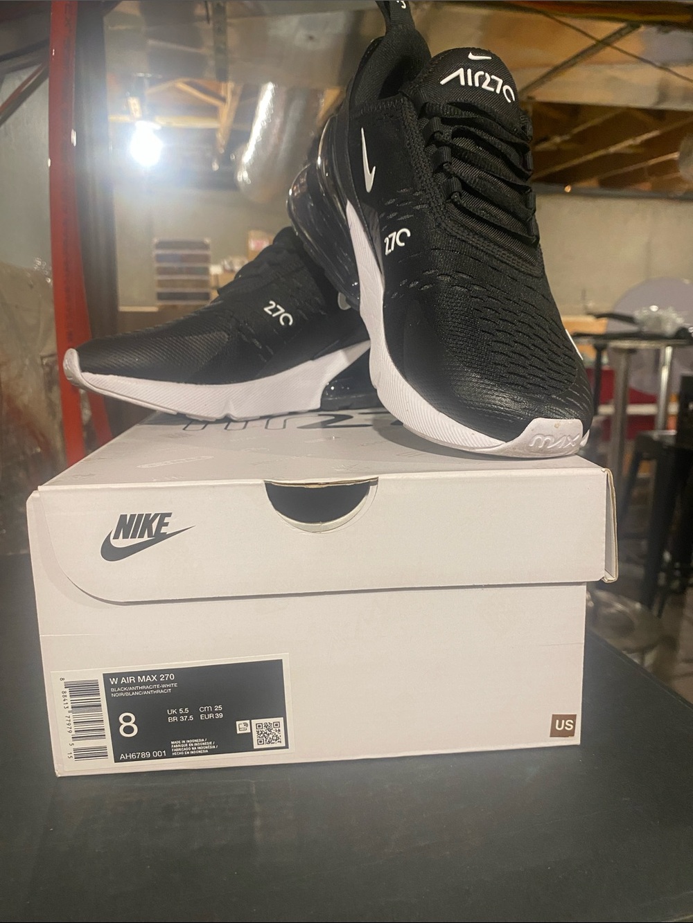Nike Air Max 270 Women’s Black/White Athletic Sneakers